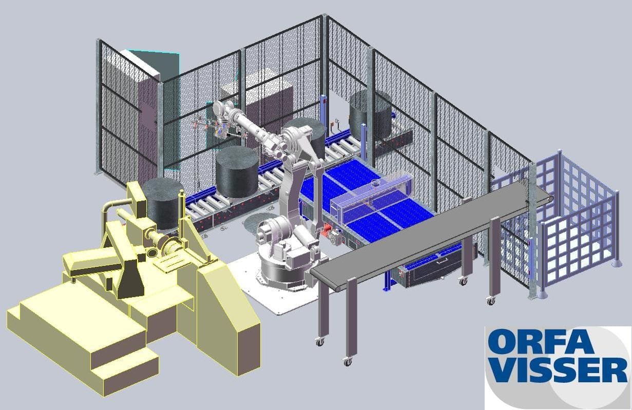 Studio 3D di una linea automatizzata